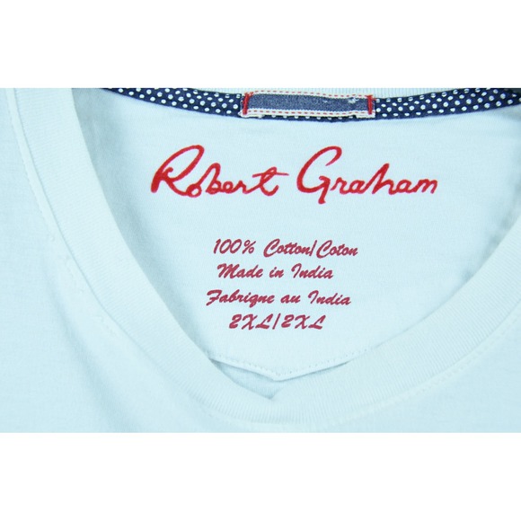 Robert Graham T-Shirt Men's 2XL White Graphic Print Cotton Short Sleeve - Picture 4 of 7